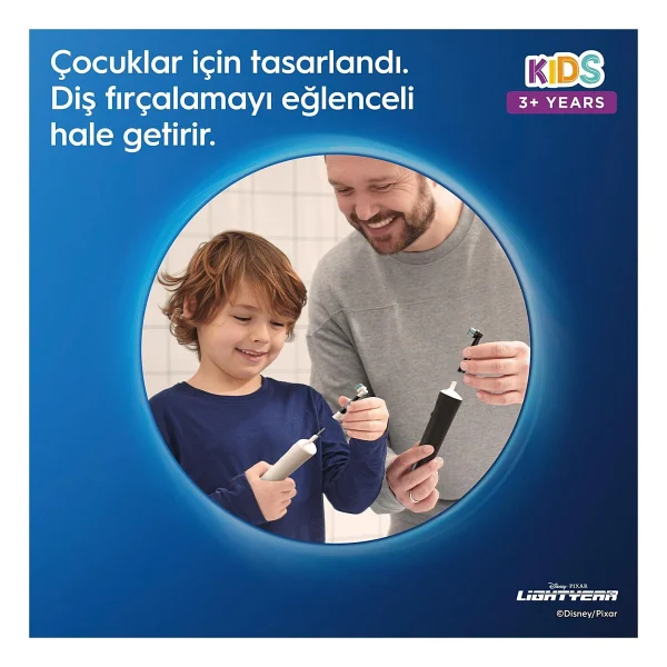 Oral-B Vitality D100 Seyahat Kaplı Şarjlı Çocuk Diş Fırçası - Görsel 3