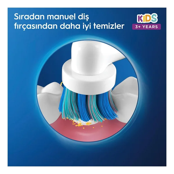 Oral-B Vitality D100 Seyahat Kaplı Şarjlı Çocuk Diş Fırçası - Görsel 4