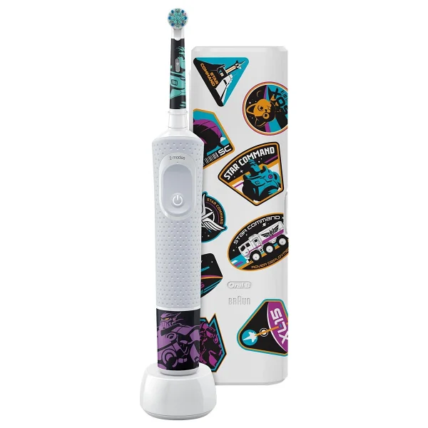 Oral-B Vitality D100 Seyahat Kaplı Şarjlı Çocuk Diş Fırçası - Görsel 2
