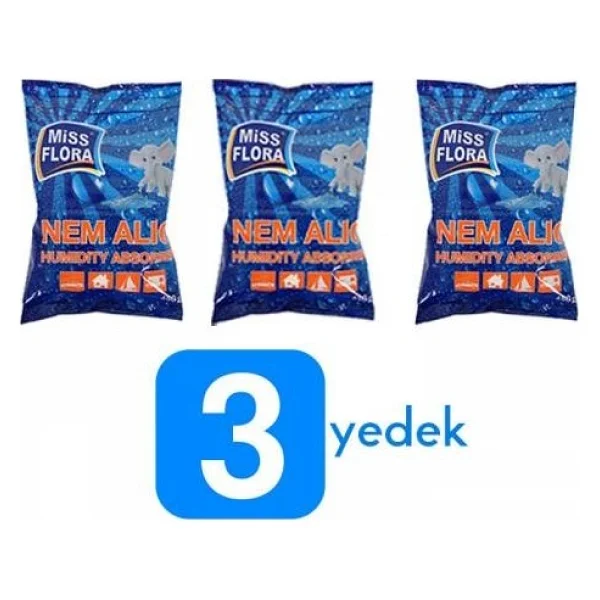 Miss Flora Nem Alıcı Rutubet Önleyici Miss Flora 3'lü Yedek Tablet 450 g - Görsel 2