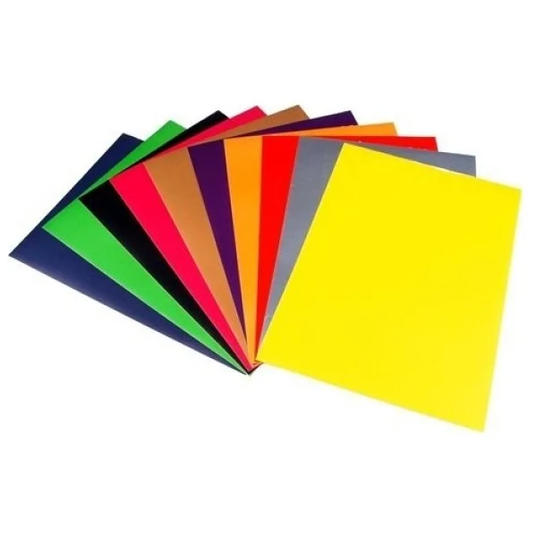 Ticon Fon Kartonu 10'lu Paket 50x70 cm - 10 Farklı Renk ve Desen (Sarı, Pembe, Yeşil, Mavi, Kırmızı vb.) - Görsel 2