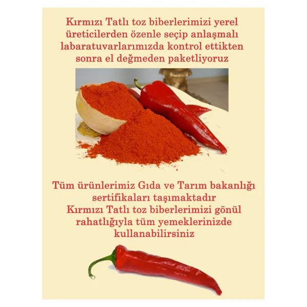 Parmak Baharat Tatlı Toz Biber 1 kg - Görsel 2