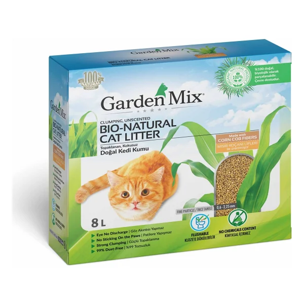 Gardenmix Mısır Lifli 8 lt Topaklanan Kedi Kumu - Görsel 4