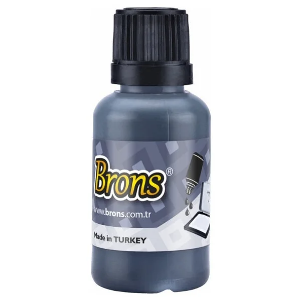 Brons BR-314 30 cc Siyah Yağlı Istampa Mürekkebi - Görsel 5