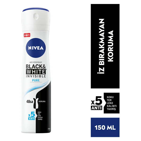 Nivea Invisible For Black & White 150 ml Kadın Deodorant - Görsel 7