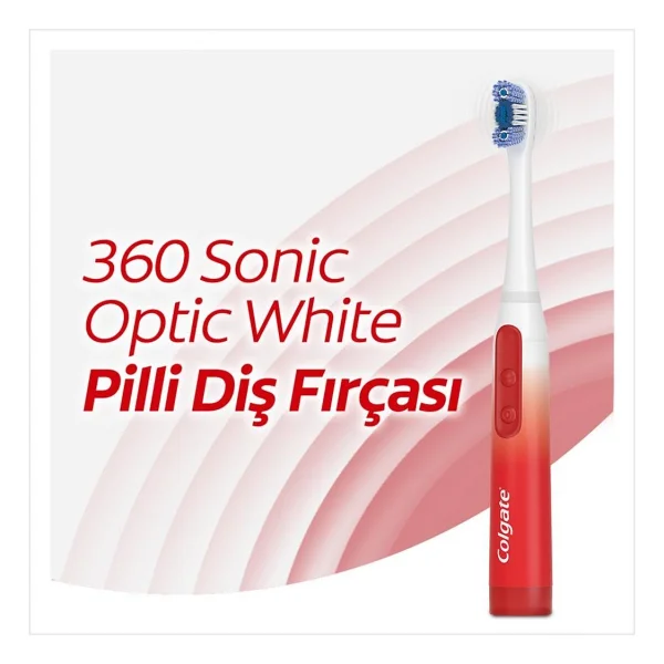 Colgate 360 Optik Beyaz Pilli Diş Fırçası - Görsel 2