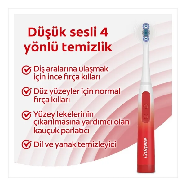 Colgate 360 Optik Beyaz Pilli Diş Fırçası - Görsel 4
