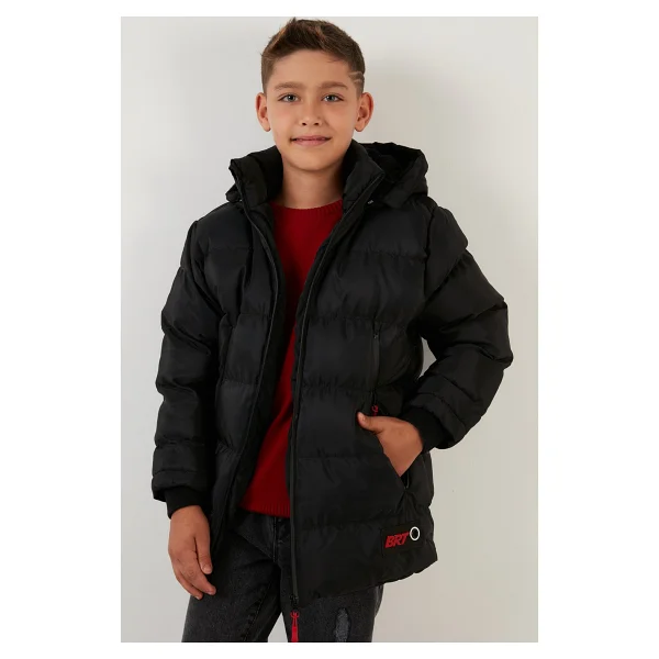 Lela 5763038 İçi Astarlı Kapüşonlu Erkek Şişme Mont - Görsel 8