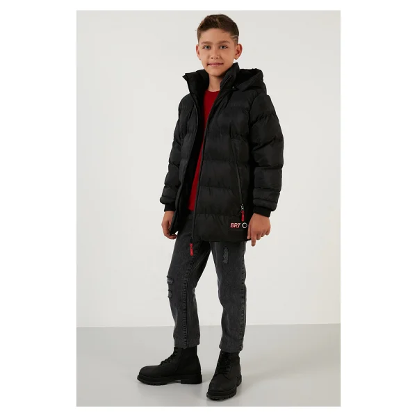 Lela 5763038 İçi Astarlı Kapüşonlu Erkek Şişme Mont - Görsel 9