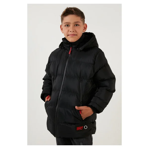 Lela 5763038 İçi Astarlı Kapüşonlu Erkek Şişme Mont - Görsel 10