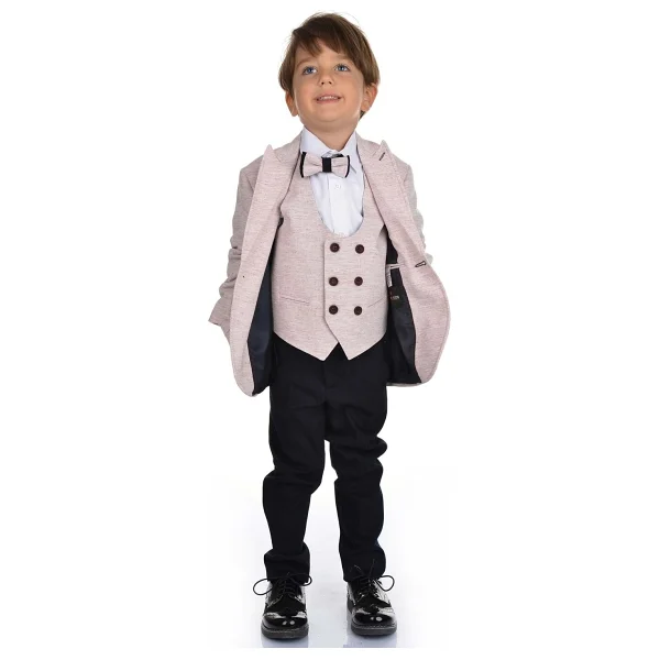 Mnk Baby Aysuda Ceketli Yelekli Takım Elbise - 1 Yaş - Pembe - Görsel 5