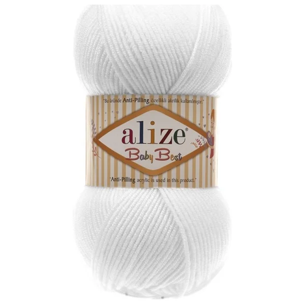 Alize Baby Best Örgü İpi 55 Beyaz - Görsel 2