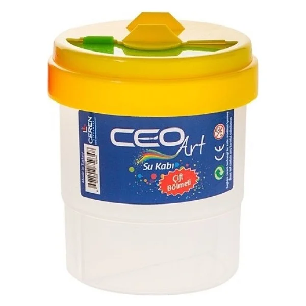 Ceo Art Ceo-Su0001 Çift Bölmeli Fırça Temizleme Kabı - Görsel 2