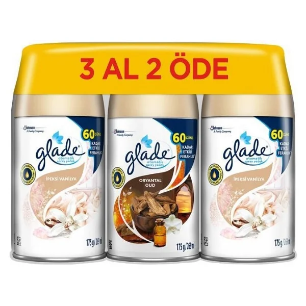 Glade İpeksi Vanilya 269 ml 3'lü Paket Yedek Oda Kokusu - Görsel 5