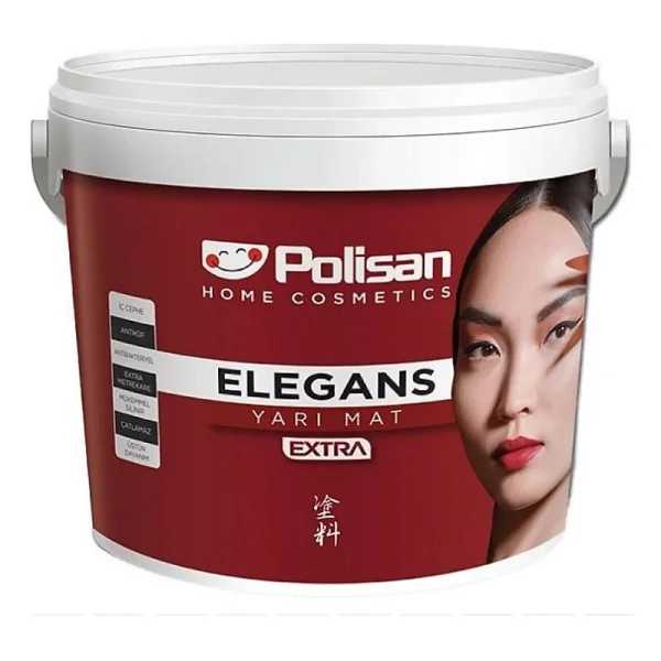 Polisan Elegans Extra Yarımat Beyaz 15 Lt antiküf antibakteriyel - Görsel 2