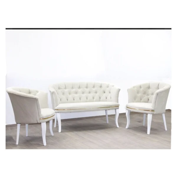 Mert Concept Çay Seti 2+1+1 Koltuk Salon Takımı - Beyaz - Görsel 6