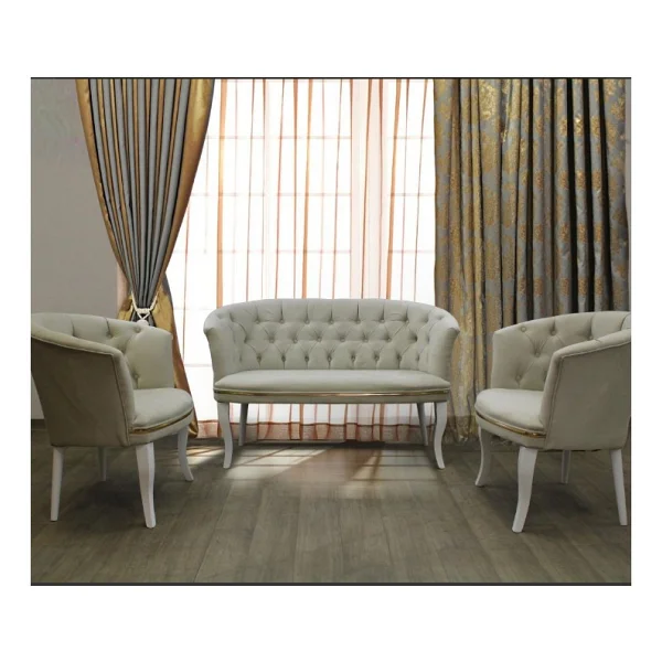 Mert Concept Çay Seti 2+1+1 Koltuk Salon Takımı - Beyaz - Görsel 4