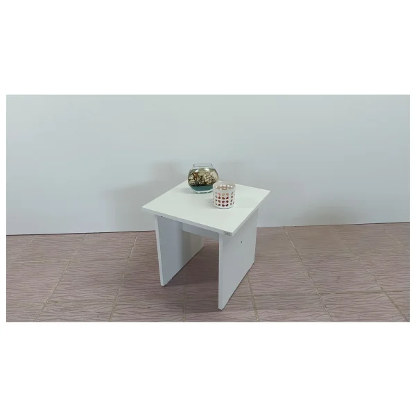 Kobiç Ofis Sehpası 45 x 45 x 45 cm - Beyaz - Görsel 4