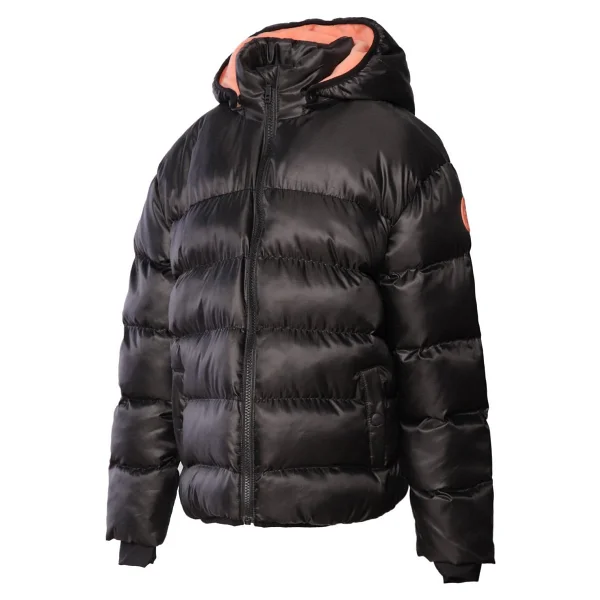 Hummel Geona 940178-2001 Kapüşonlu Siyah Kız Çocuk Şişme Mont - Görsel 5