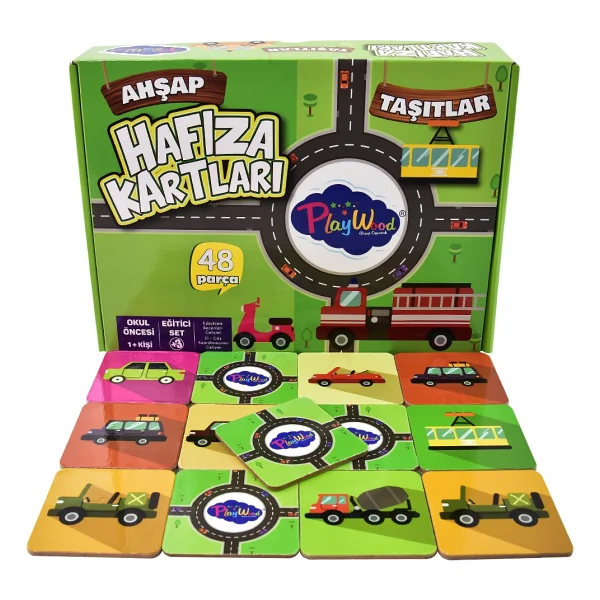 PlayWood Ahsap Hafıza Kartları Taşıtlar ONY-08 - Görsel 2