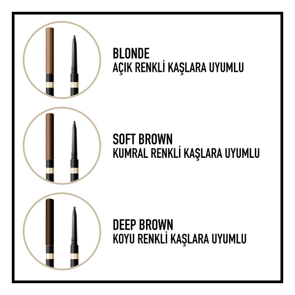 Max Factor Brow Shaper 20 Brown Kaş Kalemi - Görsel 3