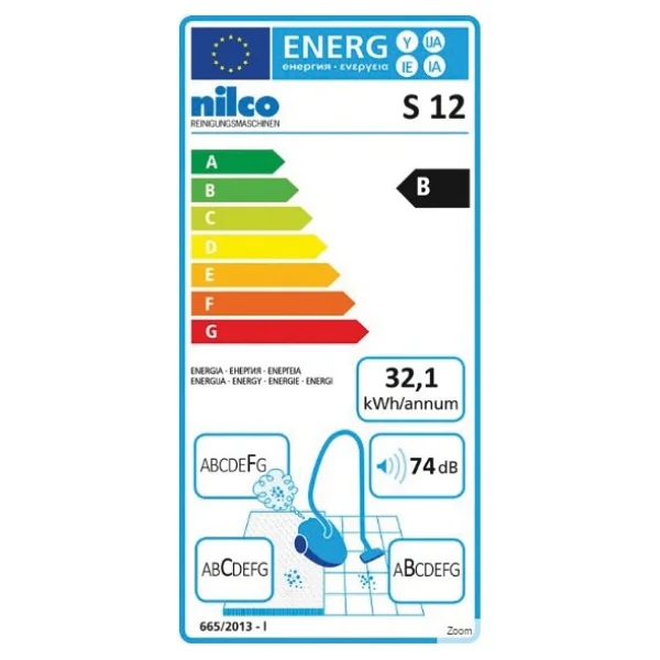 Nilco S 12 750 W Toz Torbalı Süpürge - Görsel 4