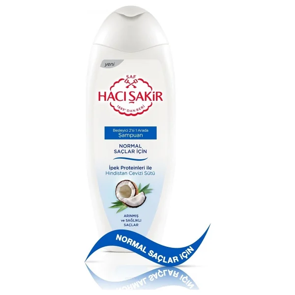 Hacı Şakir Hindistan Cevizi Normal Saç 2'si 1 Arada 500 ml 12 Adet Şampuan - Görsel 2