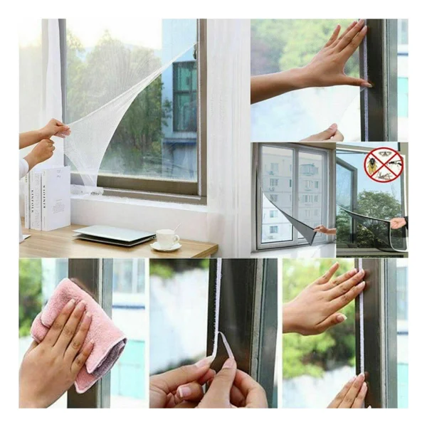Tüm Cam Pencere Kapılara Uyumlu Çift Kanat Pencere Sinekliği - Görsel 2