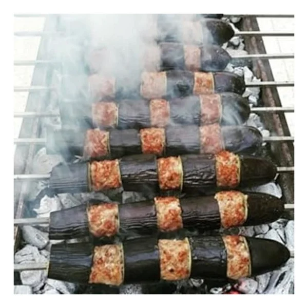 Patlıcan Kebap Şişi Sebze Şişi Demir 7 mm Kare 60 cm 10 ADET - Görsel 3