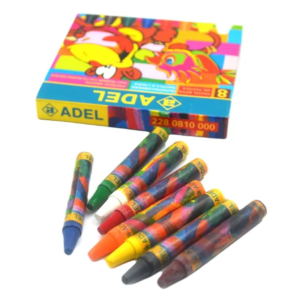 Adel Pastel Boya 8 Renk Yuvarlak Nostalji ( Yıl 2003 ) - Görsel 3