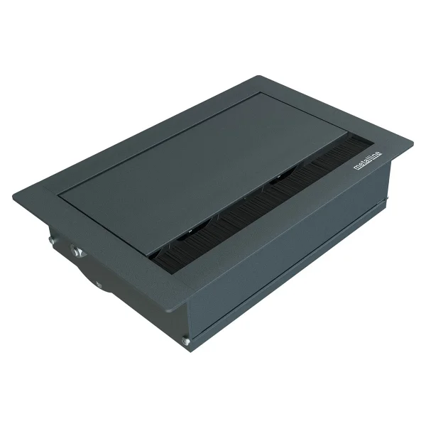 Metalline Revo-Line Dönmeli Masaüstü Priz Kutusu USB - Antrasit - Görsel 2