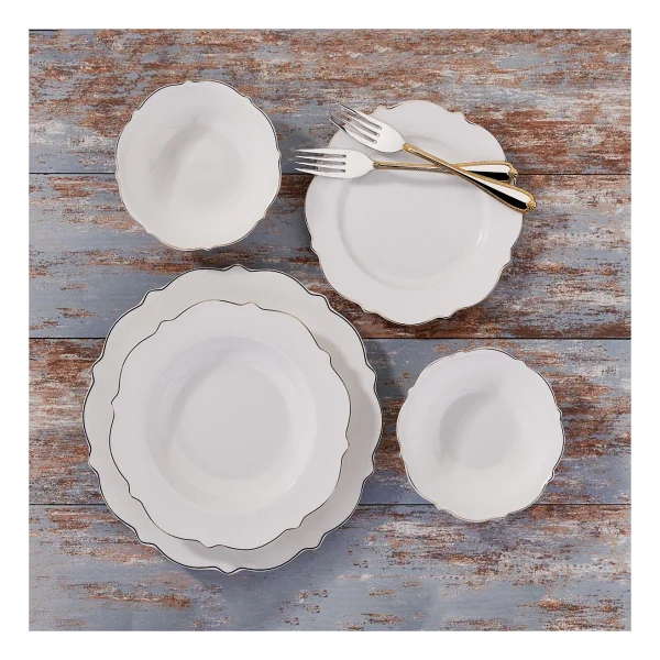 Korkmaz Eliza Collection A8241 Fileli 60 Parça 12 Kişilik Yemek Takımı - Görsel 4