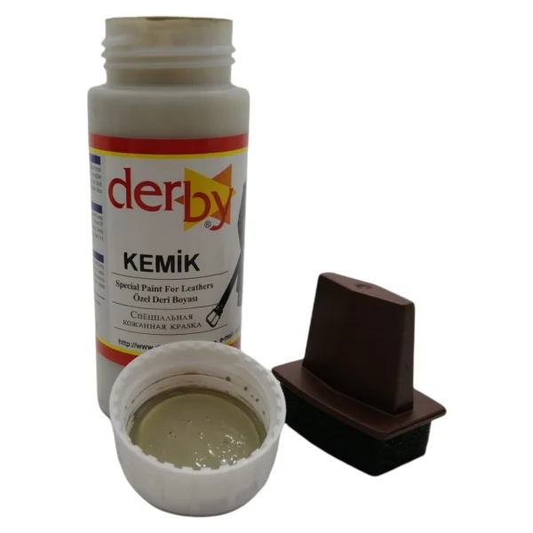 Derby Mont Direksiyon Koltuk Deri Boyası 100 ml ve Saplı Sünger 1 Adet - Beyaz - Görsel 5