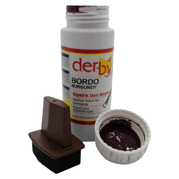 Derby Mont Direksiyon Koltuk Deri Boyası 100 ml ve Saplı Sünger 1 Adet - Beyaz - Görsel 4