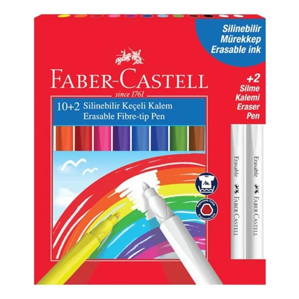 Faber-Castell Silinebilir 10+2'li Keçeli Kalem Seti - Görsel 2