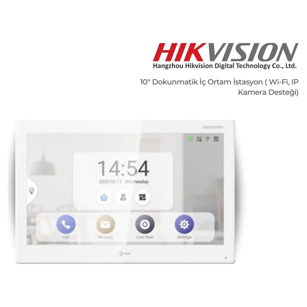 Hikvision DS-KH9510-WTE1 İp Intercom İç Ünite - Görsel 4