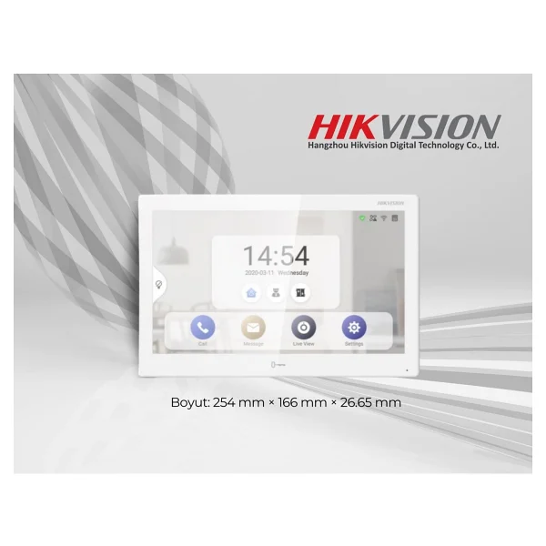 Hikvision DS-KH9510-WTE1 İp Intercom İç Ünite - Görsel 3