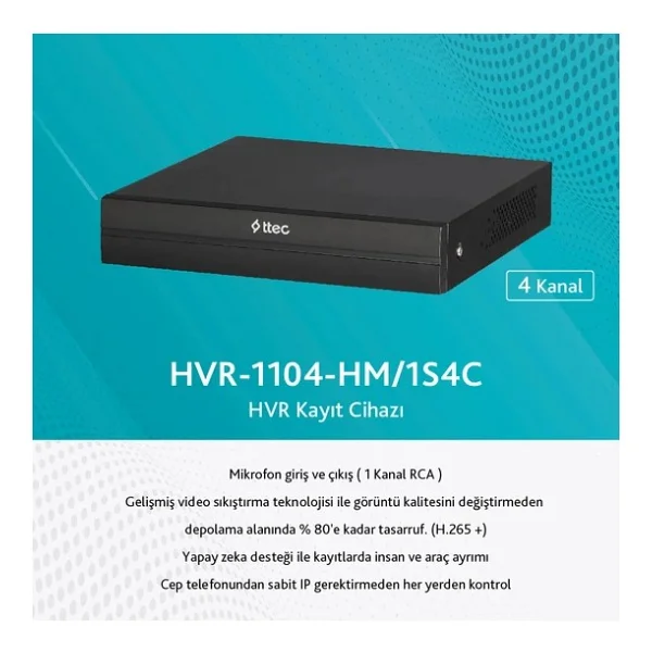 Ttec 4 Kameralı Hd Güvenlik Sistemi - Görsel 2
