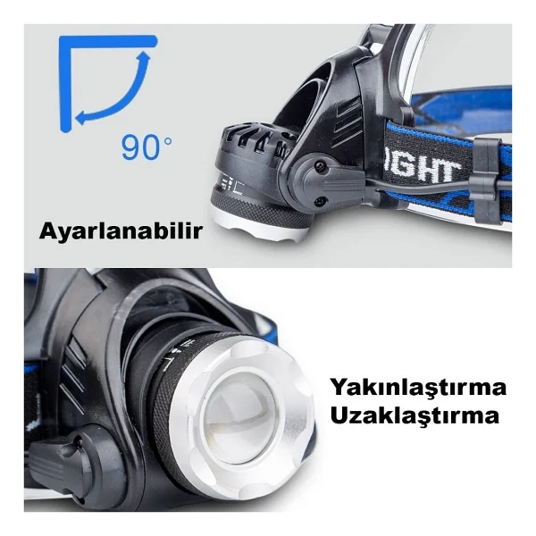 Triline 6000 Lümen LED Şarjlı Kafa Lambası - Görsel 3