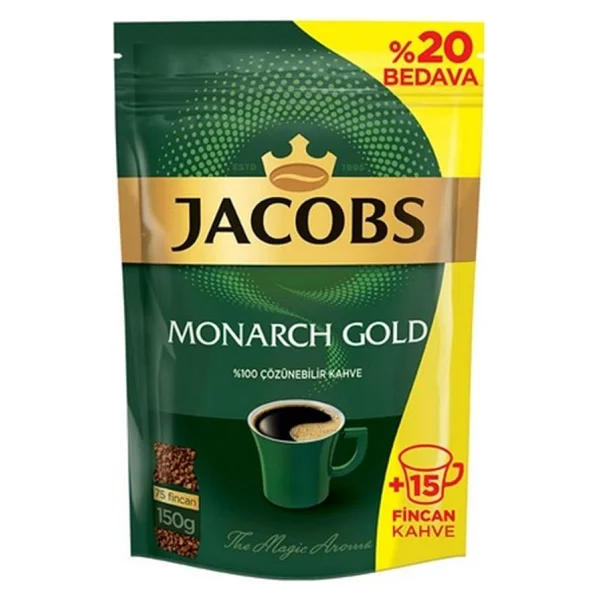 Jacobs Monarch Gold Granül Kahve 150 gr Eko Paket 6'lı - Görsel 2