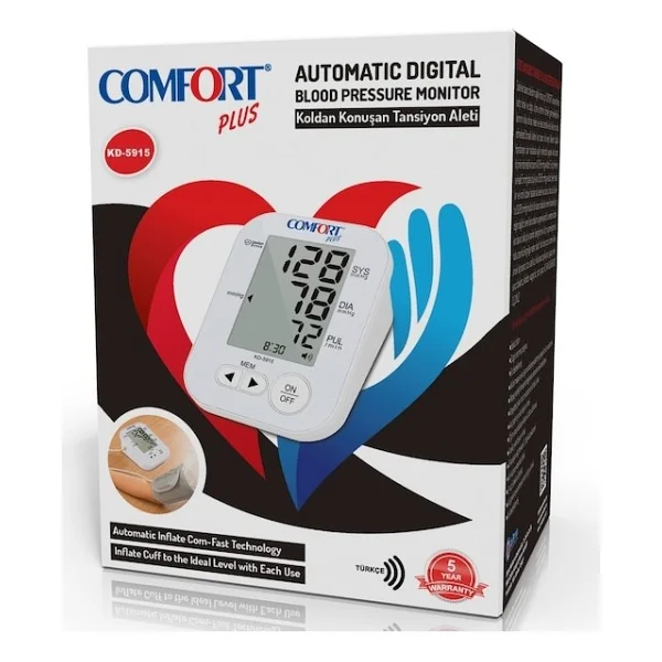 Comfort Plus KD-5915 Koldan Konuşan Dijital Tansiyon Aleti - Görsel 3