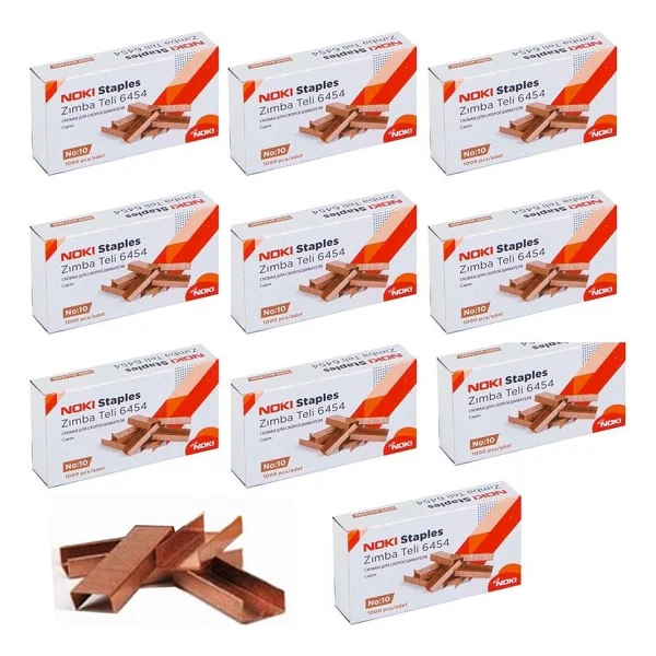 Noki Zımba Teli Küçük No:10 1000'li Bakır Sarı 10 Paket 6454 - Görsel 4