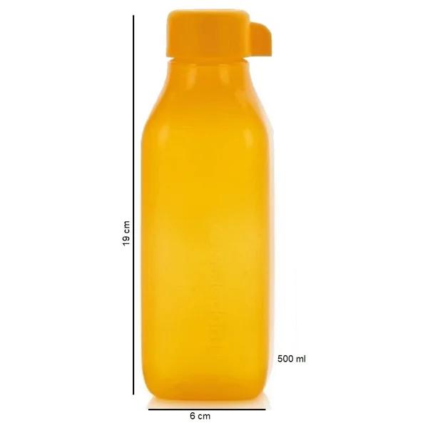 Tupperware Eco Sarı Kare Şişe 500 ml Suluk - Görsel 2
