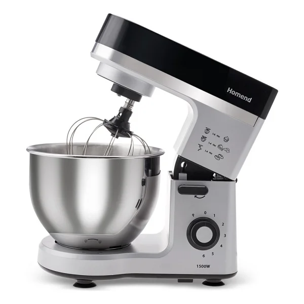 Homend Profashion 3011H 1500 W 5 lt Siyah Silver Stand Mikser - Görsel 9