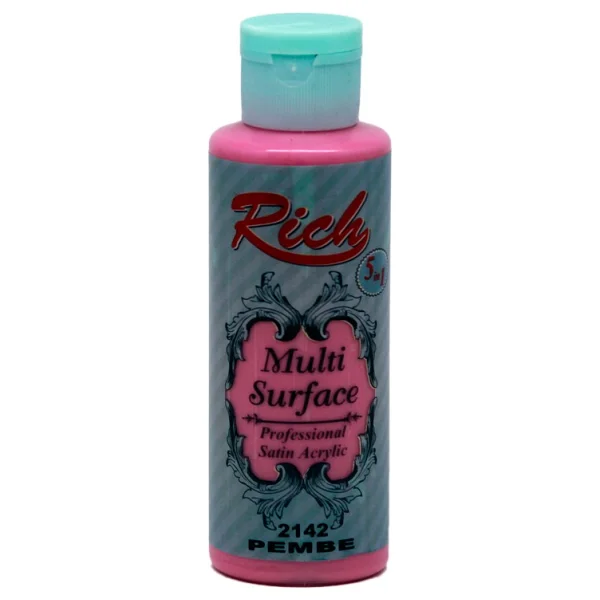 Rich Multi Surface 120 cc 2148 Pudra Pembe Akrilik Boya - Görsel 2