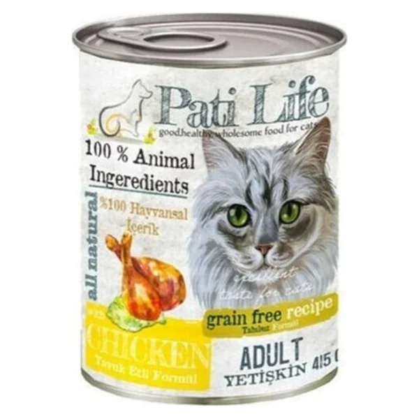 Pati Life Tavuklu 415 gr 24'lü Yetişkin Konserve Kedi Maması - Görsel 2