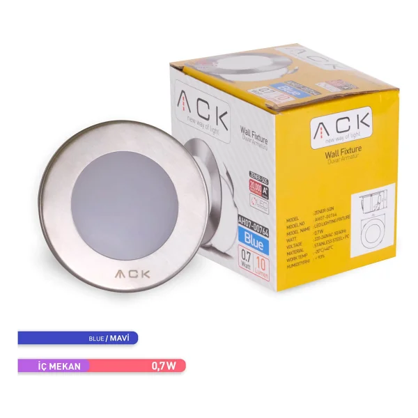 ACK AH07-00764 1.5 W Mavi Led Merdiven Duvar Armatürü - Görsel 4