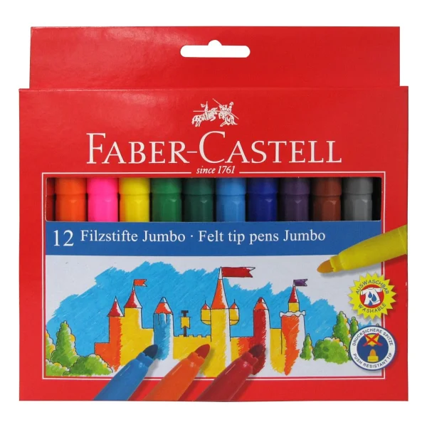Faber-Castell 12'li Jumbo Keçeli Kalem Seti - Görsel 4