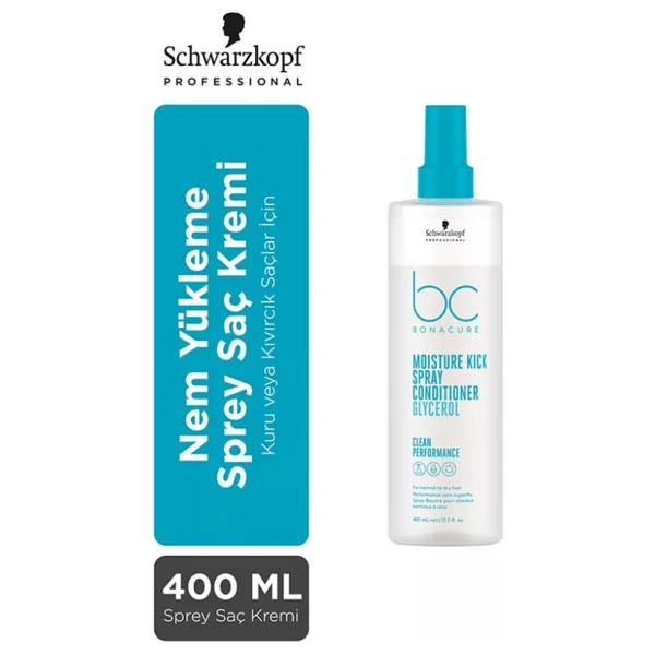 Schwarzkopf Bc Bonacure Moisture Kick Gliserol Kuru Saçlar Için Sprey Saç Kremi 400 Ml - Görsel 6
