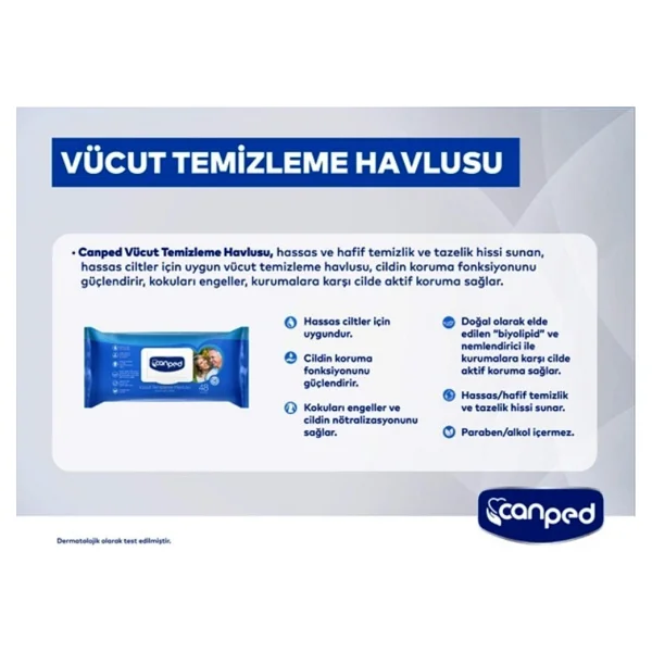 Canped 48'li 6 Adet Vücut Temizleme Havlusu - Görsel 5